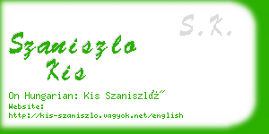 szaniszlo kis business card